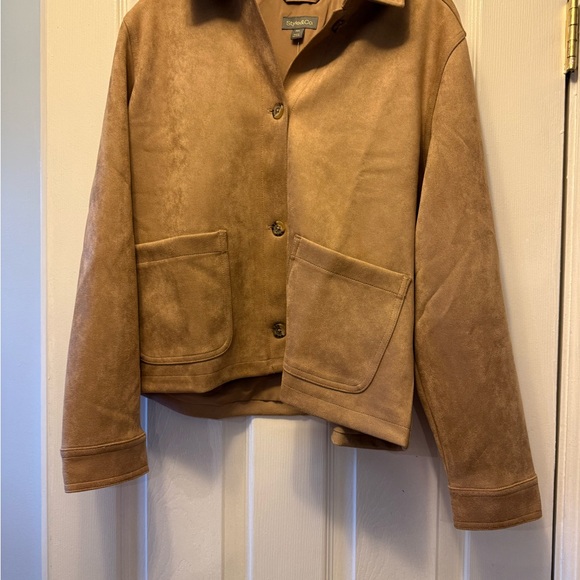 Tan Suede Women's Jacket - Picture 5 of 8